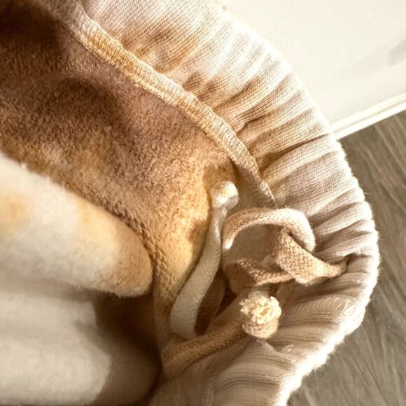 NWT MATE the Label Organic Brown/Cream Tie Dye Fleece Relaxed Pocket Sweatpants - Picture 3 of 6